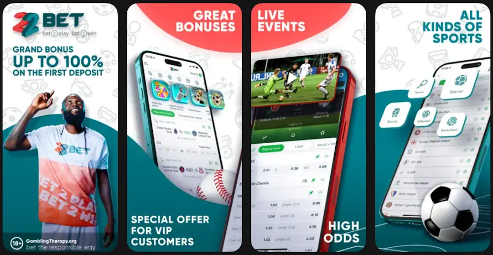 22Bet App in App Store Screenshot